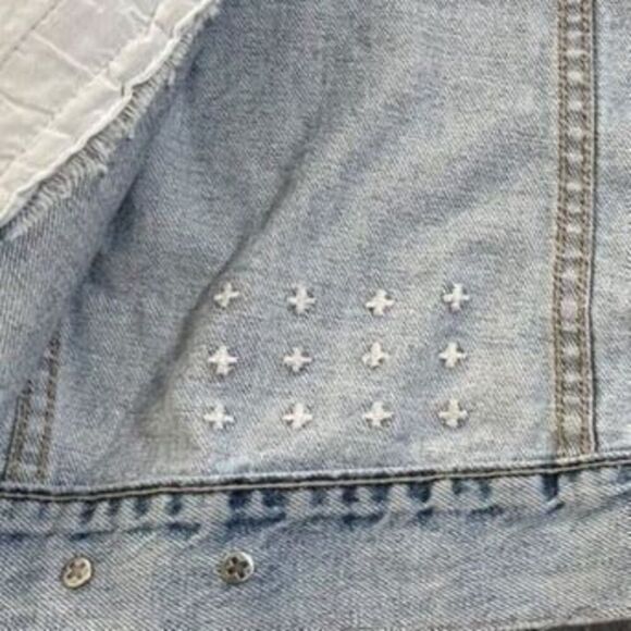 KSUBI-Oversized Distressed Jean Jacket XS-runs big! - Picture 6 of 9